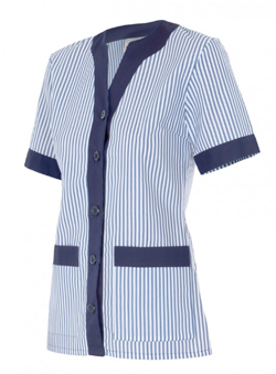 Chaqueta limpieza rayas marino