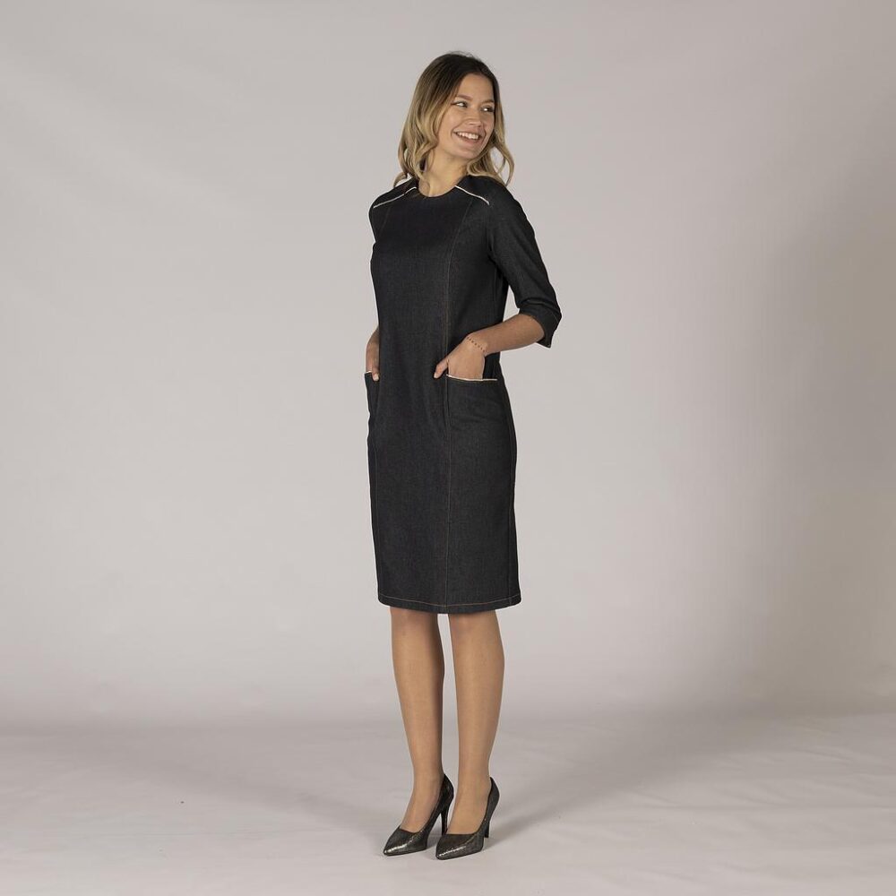 vestido con ribete garys