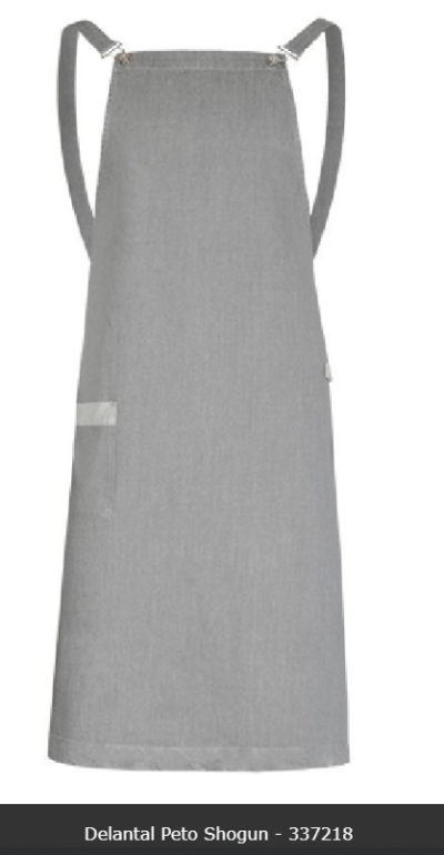 Delantal con peto denim