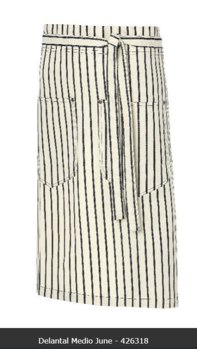 delantal con rayas medio