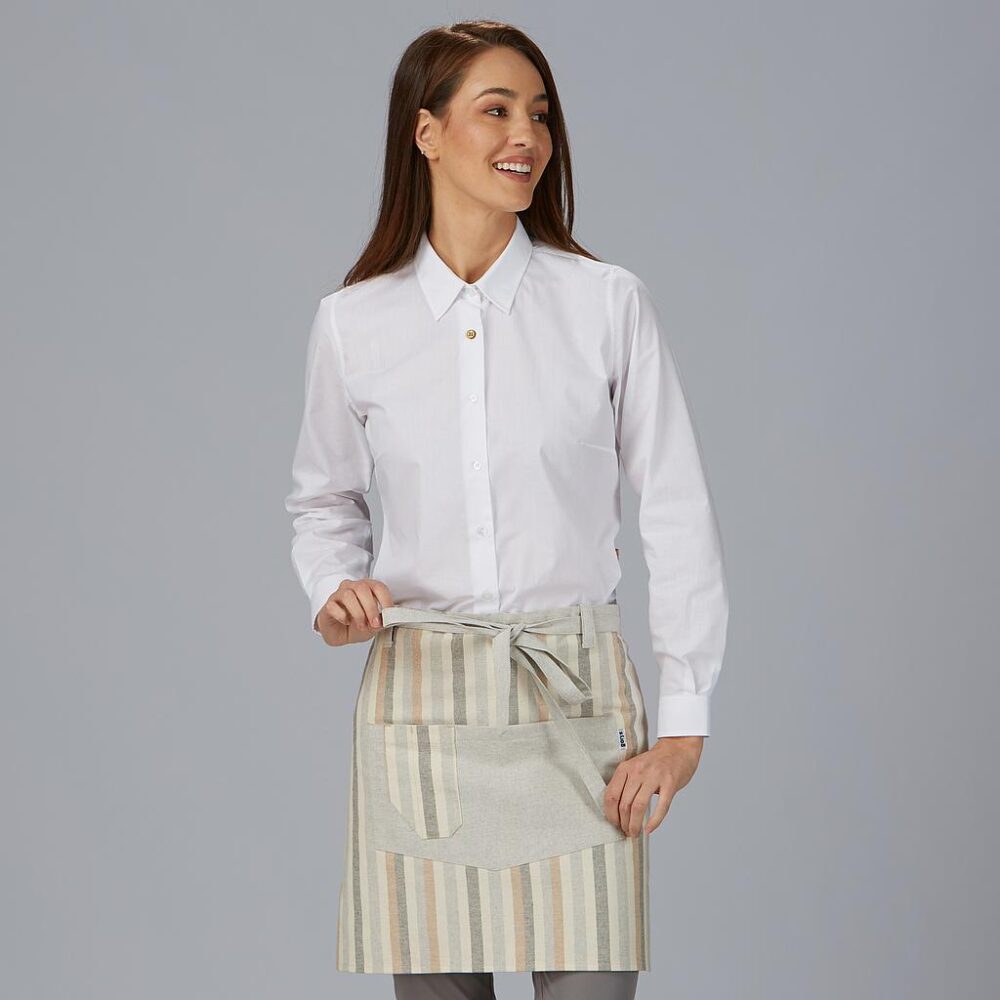 delantal corto combinado rayas mallorquinas